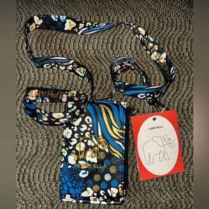 New Ivory Ella Blue, Black and Gold Lanyard